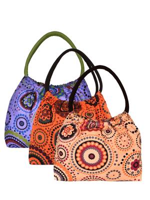 Anekaant Orb Multicolor Printed Canvas Shoulder Bag Pack Of 3 1