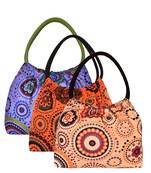 Anekaant Orb Multicolor Printed Canvas Shoulder Bag Pack Of 3