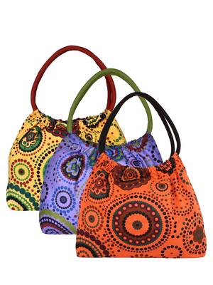 Anekaant Orb Multicolor Printed Canvas Shoulder Bag Pack Of 3 1