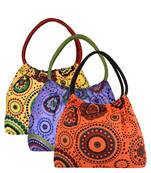 Anekaant Orb Multicolor Printed Canvas Shoulder Bag Pack Of 3