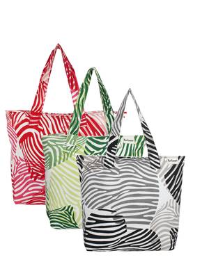 Anekaant Zebra Multicolor Printed Canvas Tote Bag Pack Of 3 1
