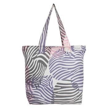 Anekaant Zebra Multicolor Printed Canvas Tote Bag Pack Of 3 4