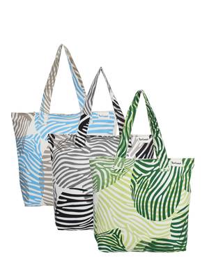Anekaant Zebra Multicolor Printed Canvas Tote Bag Pack Of 3 1