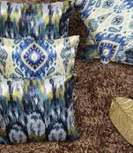 Ikat Printed Ethnic Reversible Cushion Cover 12"x12" (Set of 5)