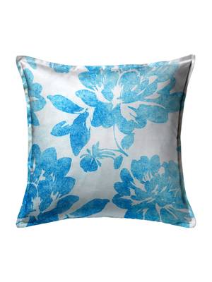 Blue Painted Floral Reversible Cushion Cover 12"x12" (Set of 5) 2