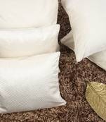 Self Embossed Cream Cushion Cover 12"x12" (Set of 5)