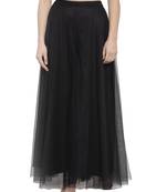 Black plain Net palazzo pants