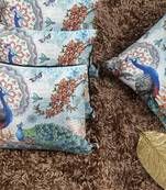 Peacock Arena Printed Cushion Cover 12"x12" (Set of 5)
