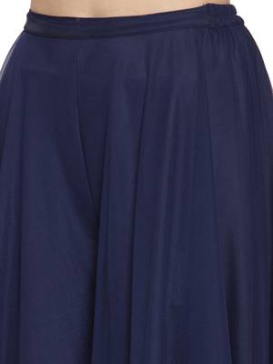 blue plain Net palazzo pants 4