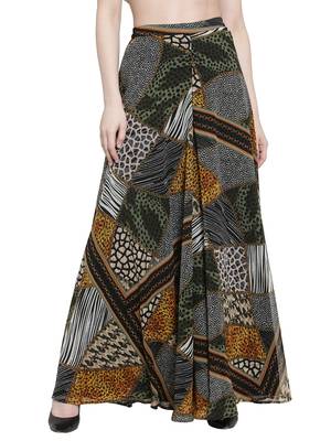 multicolor plain Georgette palazzo pants 1