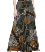 multicolor plain Georgette palazzo pants