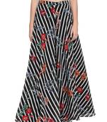 multicolor plain Georgette palazzo pants