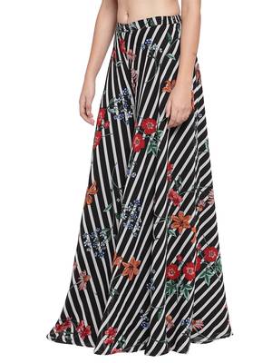 multicolor plain Georgette palazzo pants 2