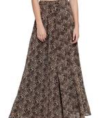 multicolor plain Georgette palazzo pants