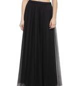 Black printed net skirts