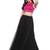 Black printed net skirts