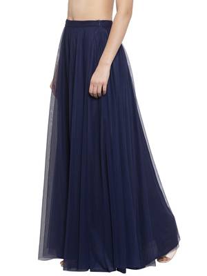 blue printed net skirts 2