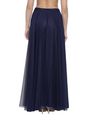 blue printed net skirts 3