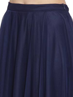 blue printed net skirts 4