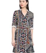 Multicolor plain rayon short-dresses