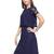Blue plain georgette short-dresses