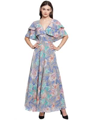 Multicolor plain georgette short-dresses 1