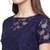 Blue plain georgette short-dresses