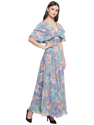 Multicolor plain georgette short-dresses 2