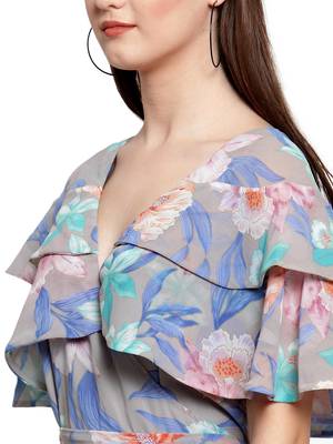 Multicolor plain georgette short-dresses 4
