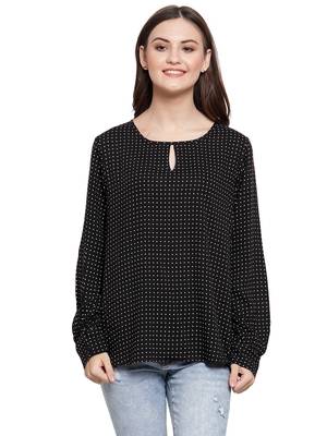 Black printed Cotton tops 1