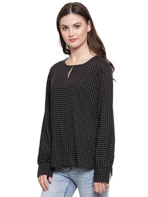 Black printed Cotton tops 2