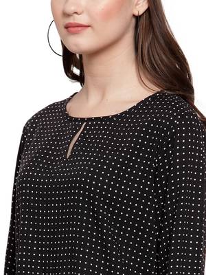 Black printed Cotton tops 5