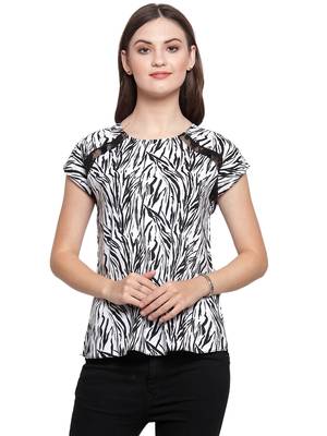 White printed Cotton tops 1