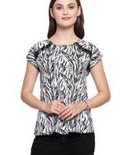 White printed Cotton tops