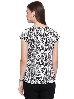 White printed Cotton tops 3
