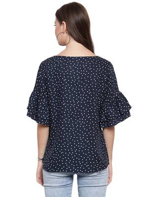 Blue printed Cotton tops 3