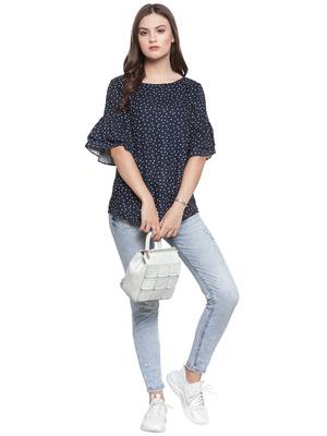 Blue printed Cotton tops 4