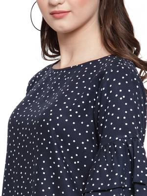 Blue printed Cotton tops 5