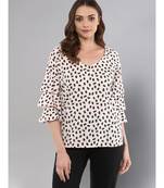 Baby Pink Printed Top With Frill Sleeves