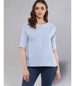 Blue- White Striped Top