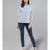 Blue- White Striped Top