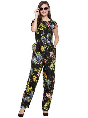 multicolor printed Crepe Jumpsuit 4