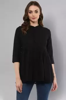 Black Flared Top