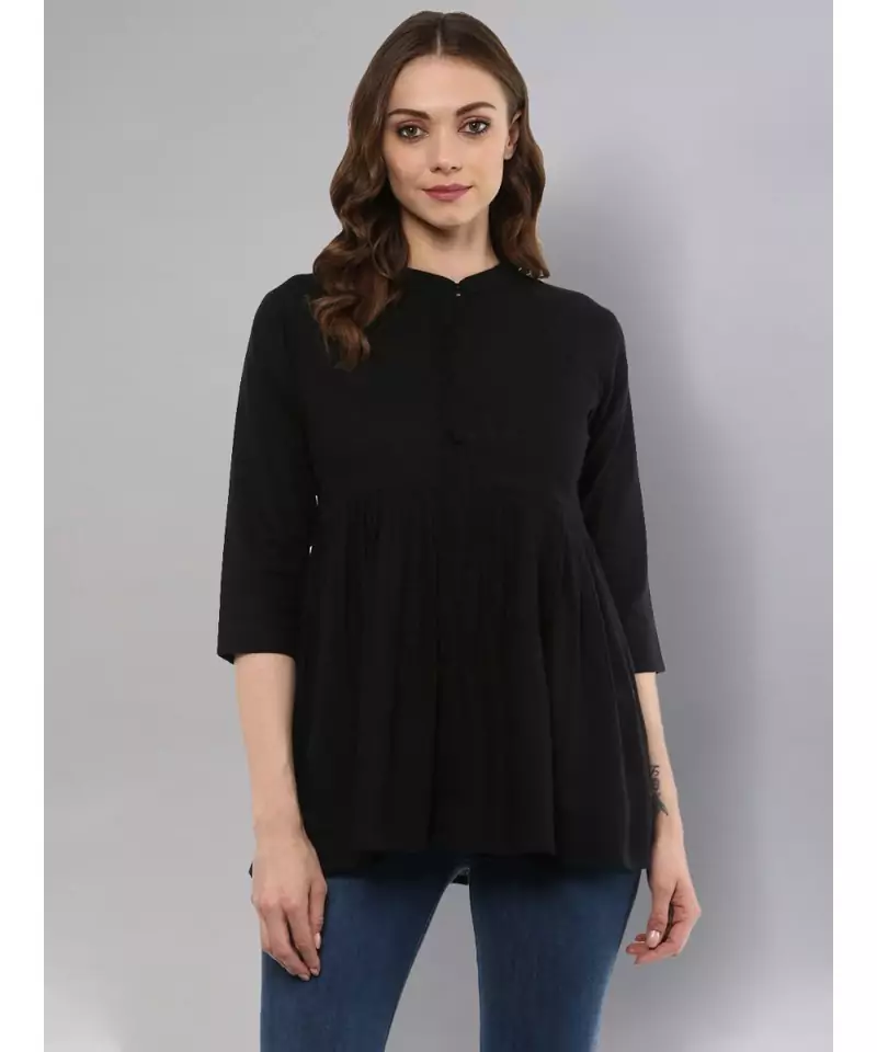 Black Flared Top