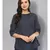 Navy Blue Striped Top