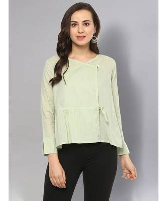 Sage Green Angrakha Top 1