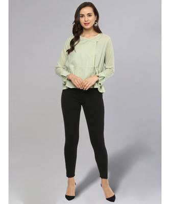 Sage Green Angrakha Top 2