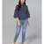 Navy Blue Printed Top