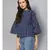 Navy Blue Printed Top