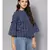Navy Blue Printed Top